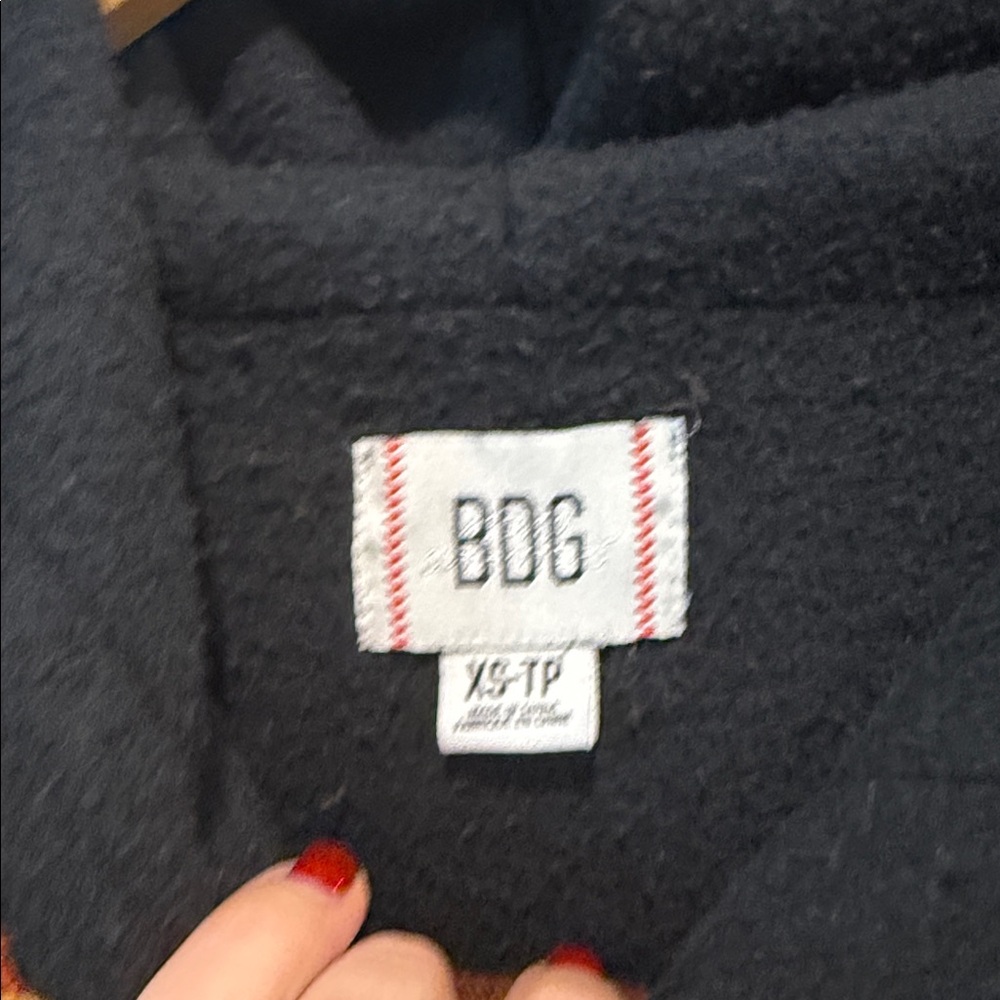 BDG Black Fleece hooded sweater size XS - Picture 4 of 9